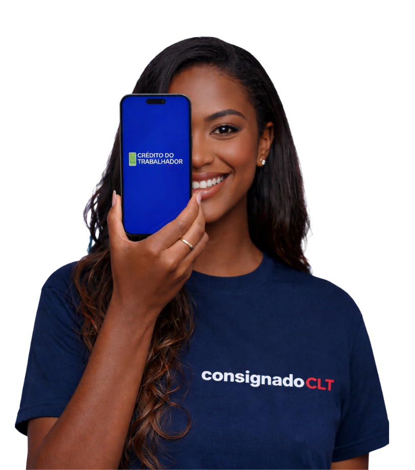 Pessoa feliz com empréstimo consignado