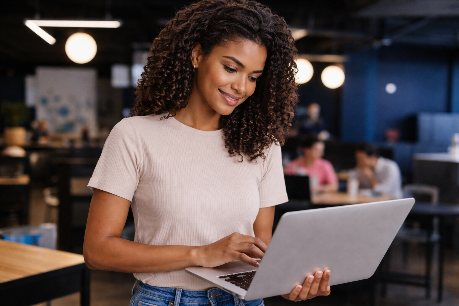 Pessoa trabalhando com notebook